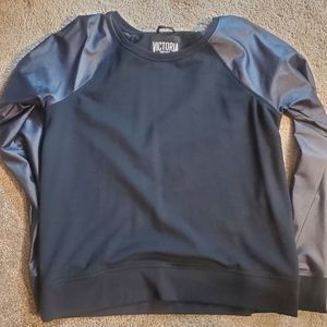 Victoria's Secret lightweight sweatshirt, metallic shiny sleeves